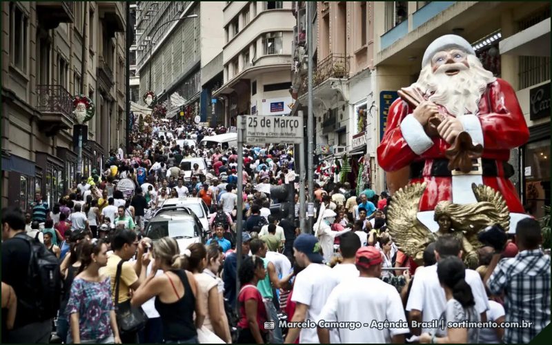 Compras de Natal na 25 de Marco em São Paulo - Sortimento.com.br