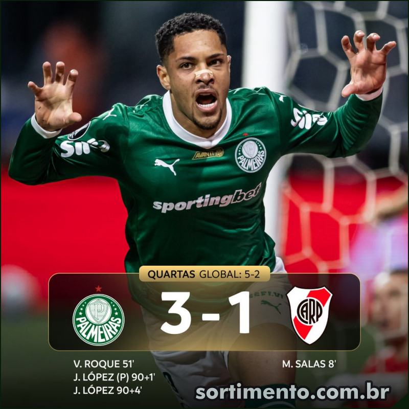 Copa Libertadores da América - Palmeiras 3 x 1 River - sortimento.com.br