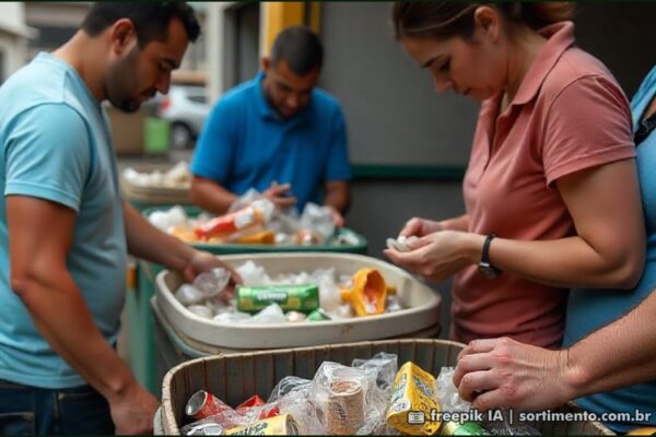 Separação de Lixo para Reciclagem - Sortimento Sustentabilidade