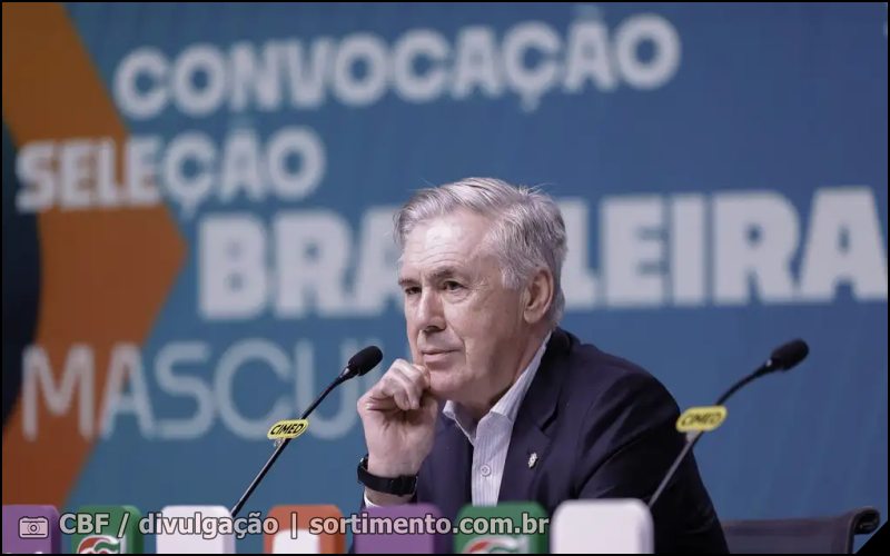 Carlo Ancelotti - Técnico da Seleção Brasileira de Futebol Masculino - Sortimento Futebol