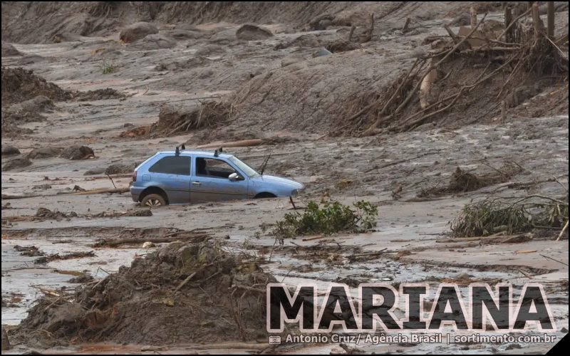 Mariana-MG - rompimento das barragens da mineradora Samarco - sortimento.com.br