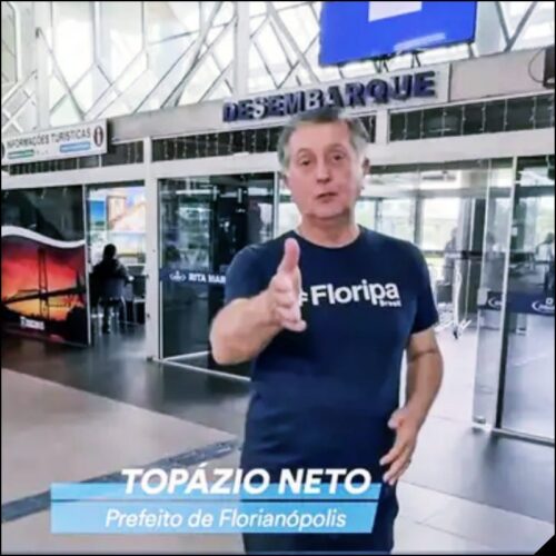 Prefeito de Florianópolis (SC), Topázio Neto, divulga controle da entrada de pessoas