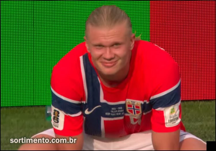 Erling Haaland fez dois gols no Brasil